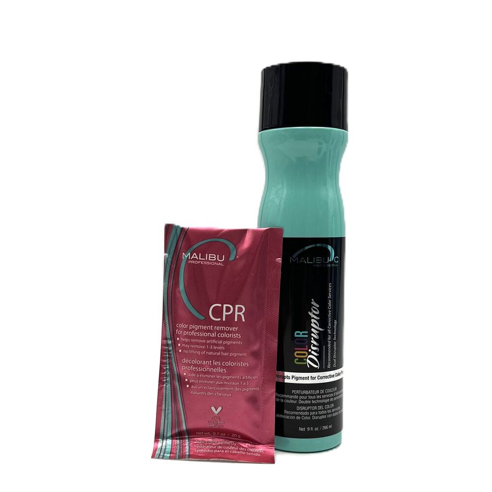 Malibu C Color Disruptor 9 fl.oz & CPR Color Pigment 0.7 oz Duo